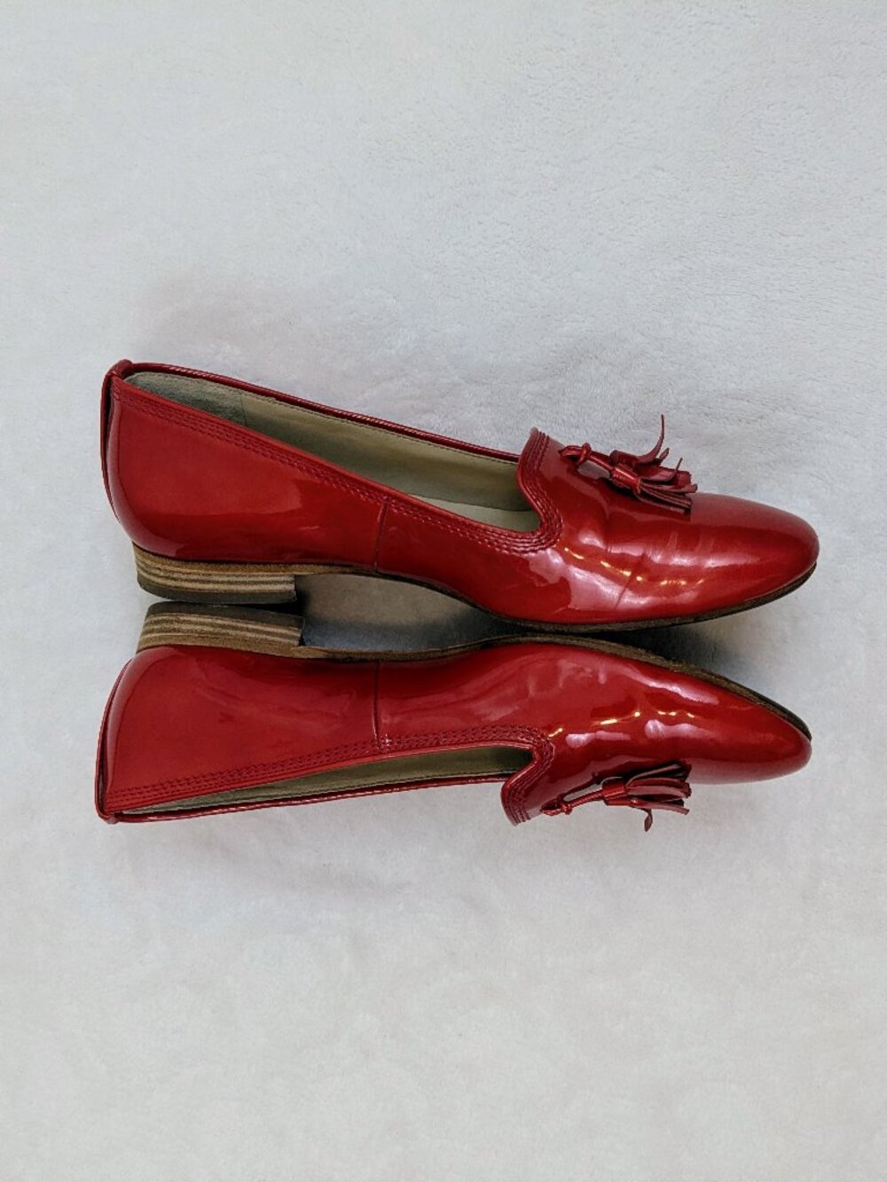 Paul Green Tassel Flats Patent Leather Cherry Red - Picture 8 of 11